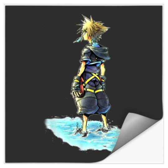 Disney Kingdom Hearts Sora Sea Salt Ice Cream Sketch Stickers