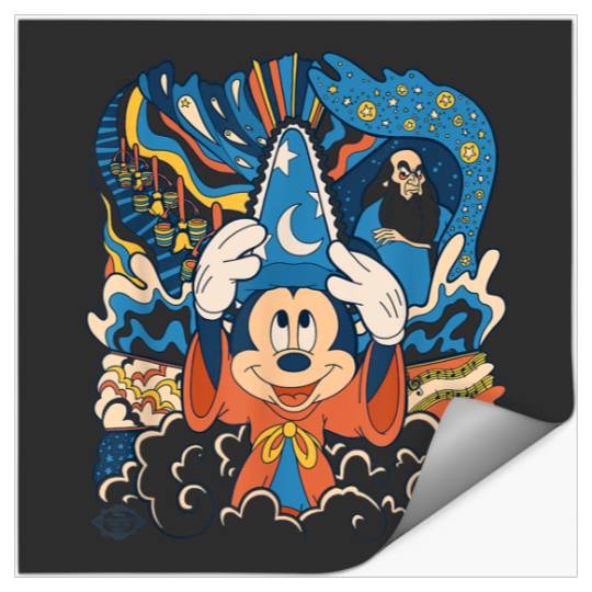 Discover Disney Fantasia Mickey Mouse Sorcerer’s Apprentice Retro Stickers