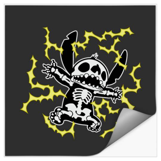 Discover Disney Stitch Skeleton Halloween Stickers
