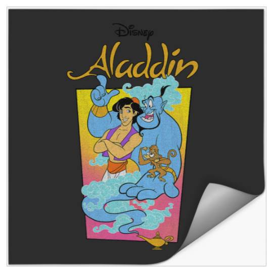 Disney Aladdin Genie Abu Poster Stickers