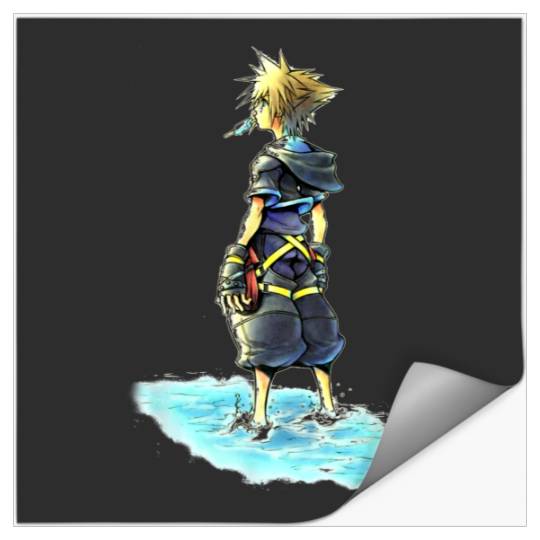 Disney Kingdom Hearts Sora Sea Salt Ice Cream Sketch Stickers