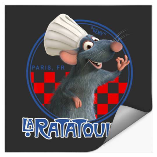 Disney Pixar Ratatouille Remy Chef Hat Portrait Graphic Tee Stickers