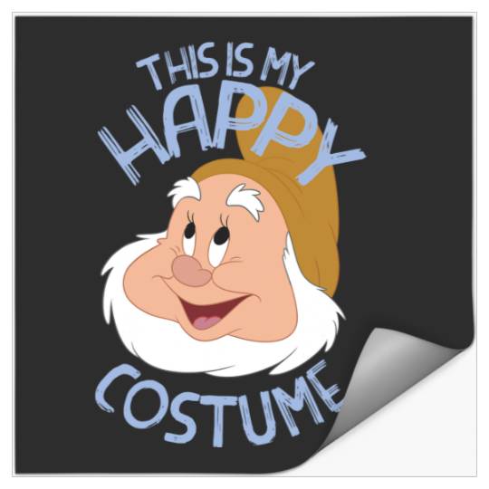 Disney Snow White This Is My Happy Costume Halloween Stickers