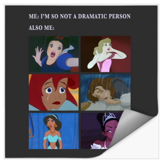 Discover Disney Princess Not Dramatic Meme Panel Stickers