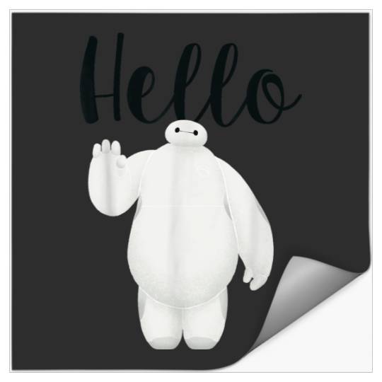 Disneyss Big Hero 6 Baymax Wave Hello Graphic Stickers