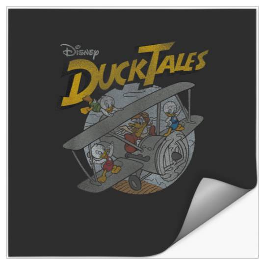 Disney DuckTales Ducks On Airplane Distressed Po Stickers