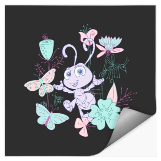 Disney Pixar A Bug's Life Princess Dot Cute Pastel Art Line Stickers