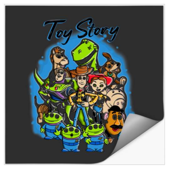 Disney Pixar Toy Story Airbrush  Style Group Poster Stickers