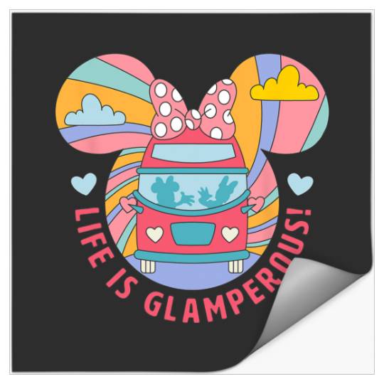 Disney Minnie Mouse Life Is Glamperous!  Camper Stickers