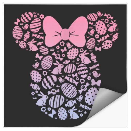 Disney Minnie Mouse Pink Gradient Easter Egg Stickers