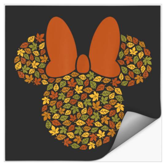 Disney Minnie Mouse Icon Autumn Fall Leaves Stickers