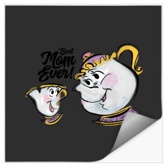 Disney Beauty and the Beast Chip Mrs. Potts Best Mom Ever Stickers