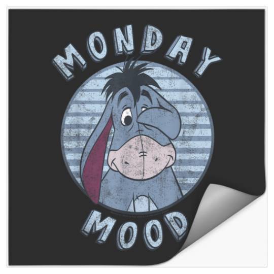 Disney Winnie The Pooh Eeyore Monday Mood  Circl Stickers