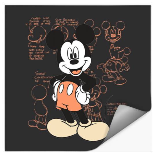 Discover Disney Mickey And Friends Mickey Mouse Schematic Style Logo Stickers