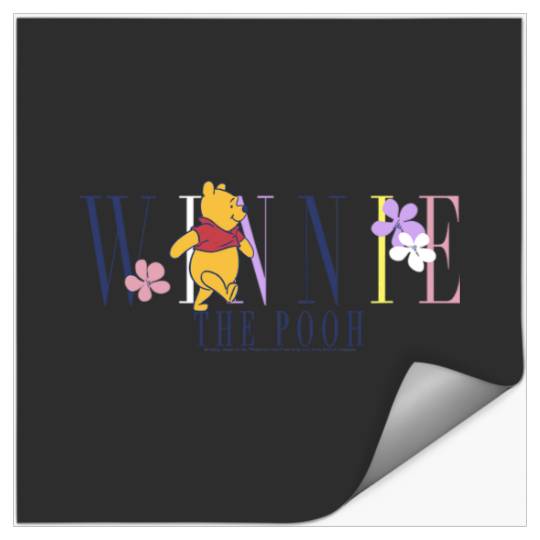 Disney Winnie The Pooh Floral Daisy Logo Stickers