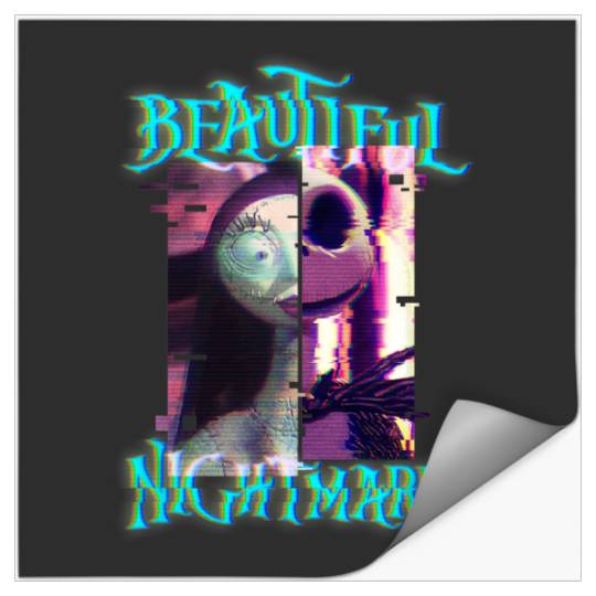 Disney The Nightmare Before Christmas Jack And Sally Glitch Stickers