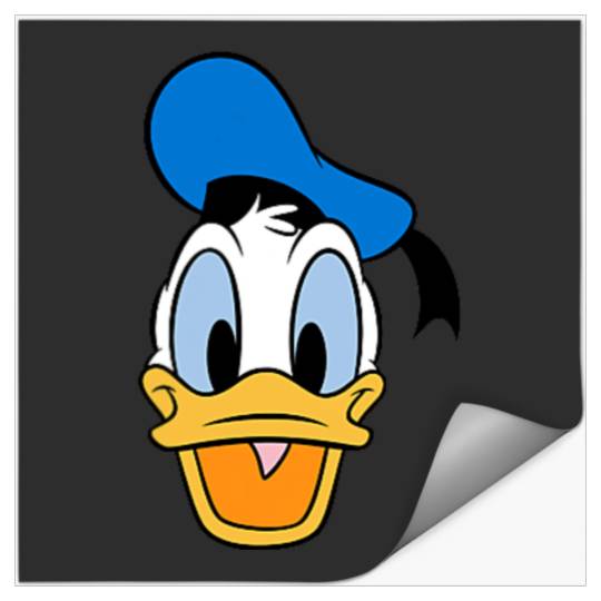 Disney Mickey And Friends Donald Duck Face Small Pocket Logo Stickers
