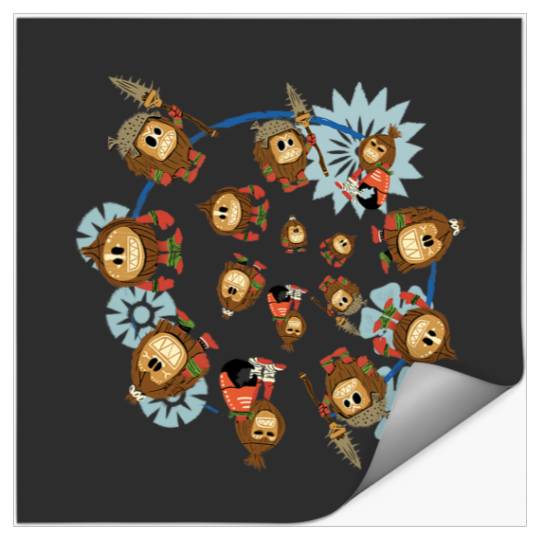 Disney Moana Kakamora Pirates Tribe Swirl Big Chest Poster Stickers
