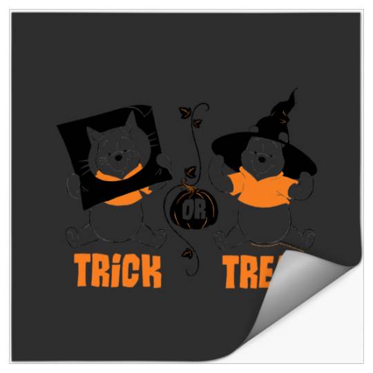 Disney Winnie The Pooh Halloween Trick or Treat Happy Stickers