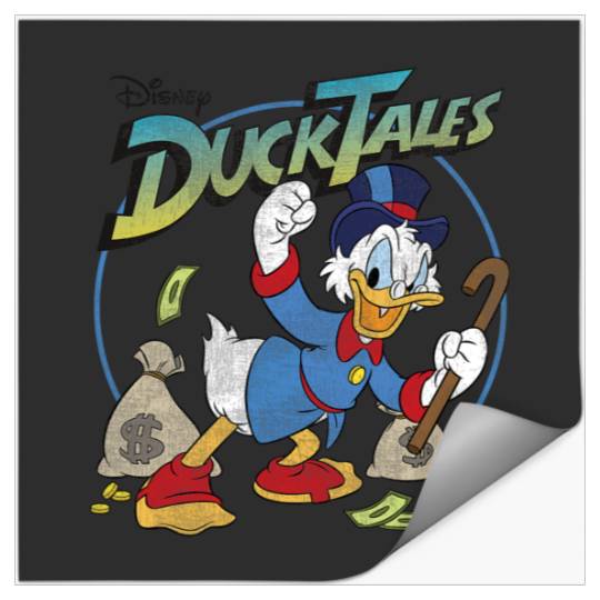 Disney DuckTales Scrooge McDuck With Money Bags Logo Stickers