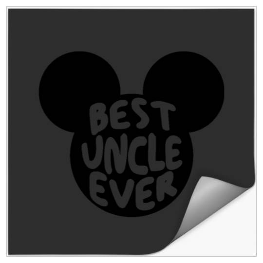 Disney Mickey And Friends Best Uncle Ever Mickey Chest Logo Stickers
