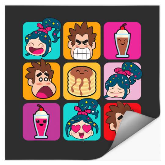 Disney Wreck-It Ralph Vanellope Ralph & Desserts Panels Stickers