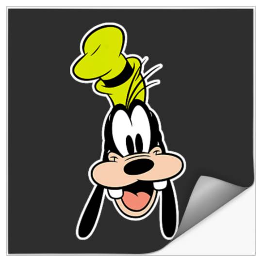 Disney Mickey And Friends Goofy Face Small Pocket Logo Stickers