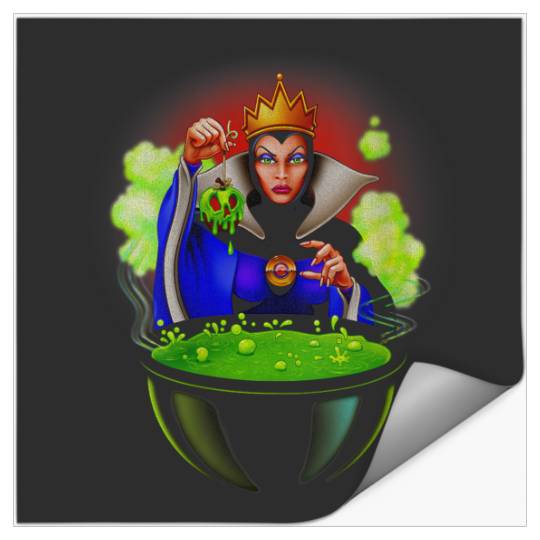 Disneyss Villains Evil Queen Cauldron Bubble Portrait Stickers