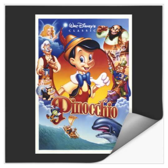 Disney Pinocchio Movie Poster Group Shot Stickers