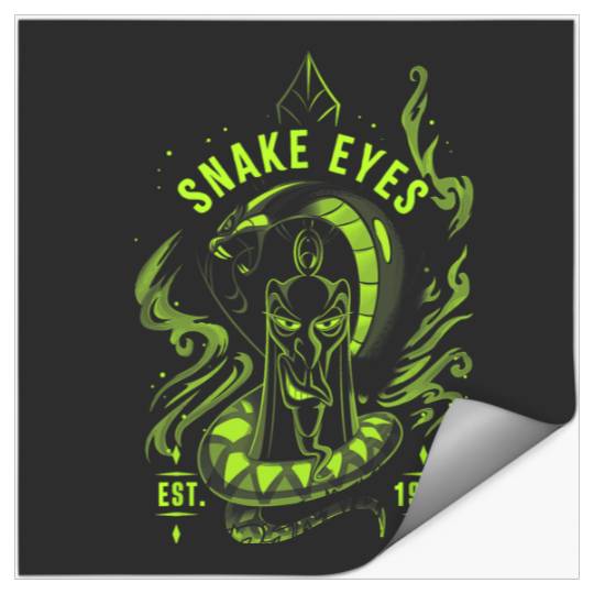 Disney Villains Jafar Snake Eyes Neon Big Chest Portrait Stickers