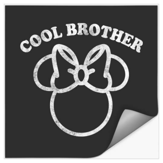 Discover Disney Minnie Mouse Cool Brother Distressed Big Chest Logo Stickers