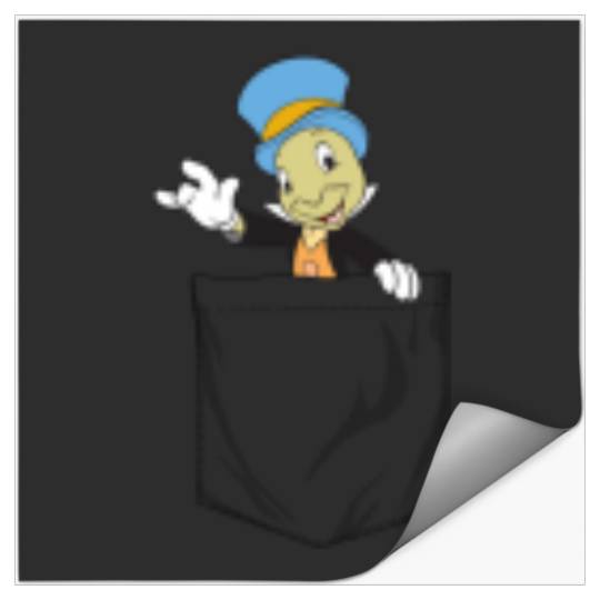 Disneyss Pinocchio Jiminy Cricket Faux Pocket Stickers