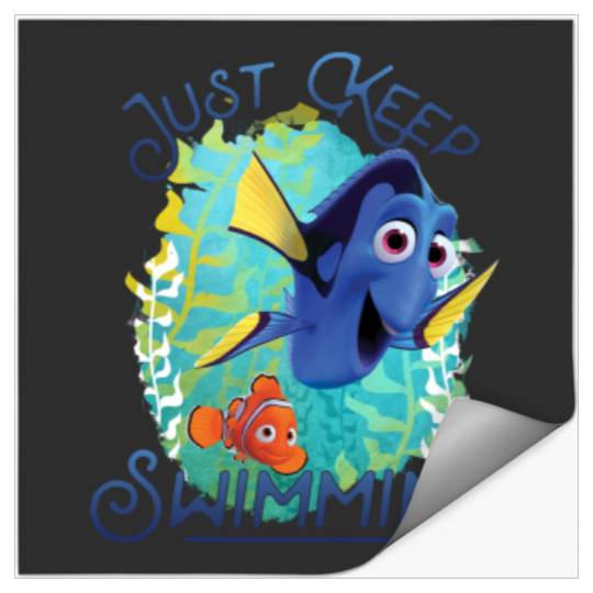 Disneyss Pixars Finding Dory Just Keep Swimming Ocean Logo Stickers