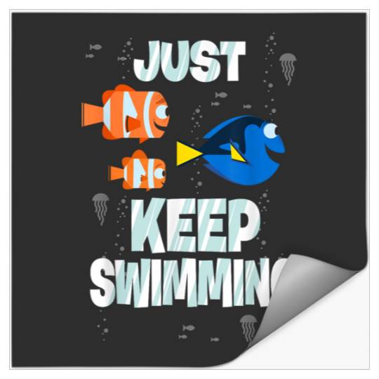 Disneyss Pixars Finding Dory Just Keep Swimming Clown Fish Crew Stickers