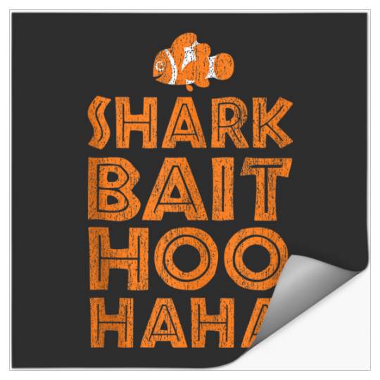 Disneyss Pixars Finding Nemo Shark Bait Hoo Haa Distressed Logo Stickers