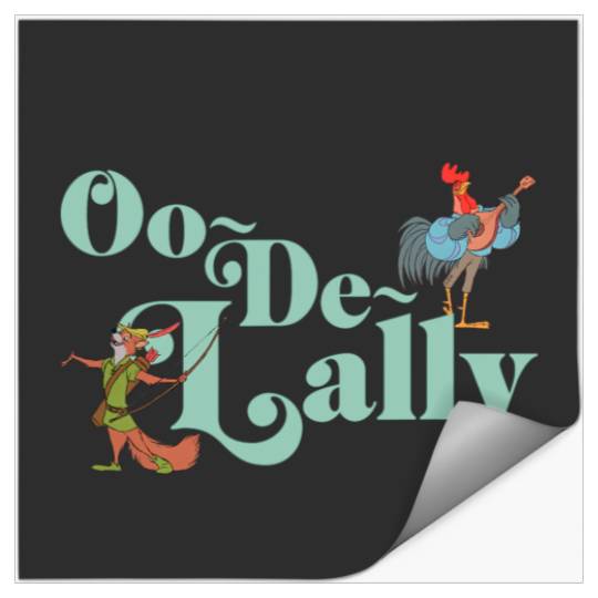 Disney Robin Hood Oo-De-Lally Iconic Quote Chest Text Logo Stickers