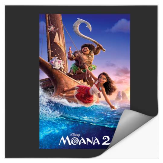 Disney Moana 2 Set Sail  Movie Teaser Poster & Logo Stickers