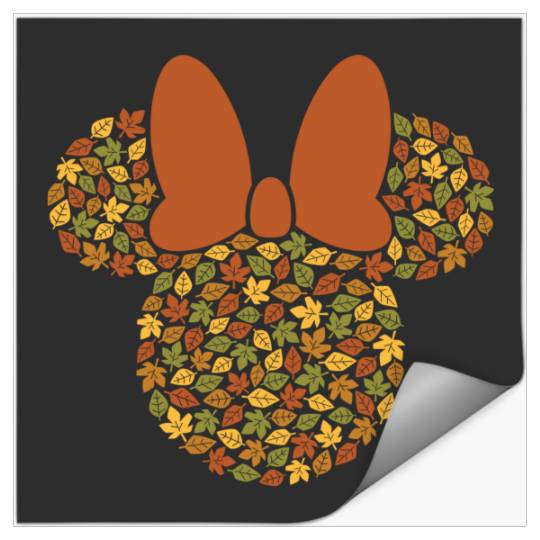 Disney Minnie Mouse Icon Autumn Fall Leaves Happy Thanksgiving 2024 Stickers