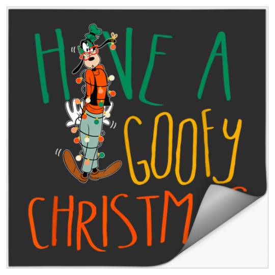 Disney Have A Goofy Christmas 2024 Tangled Lights Funny Stickers