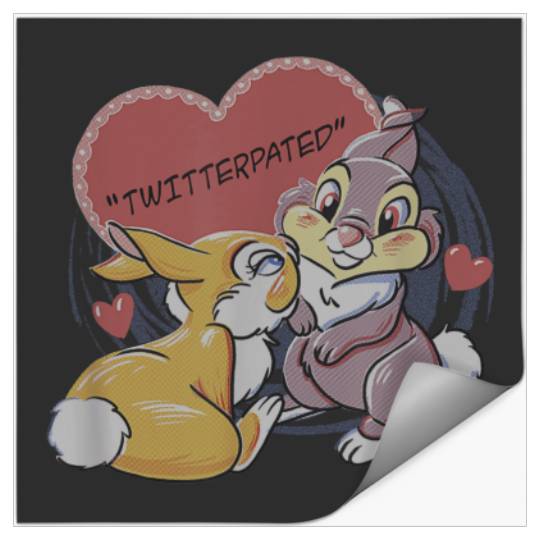 Disney Bambi Thumper Miss Bunny Valentines Day Stickers