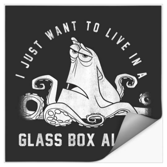 Disneyss Pixars Finding Dory Hank Live In A Glass Box Alone Stickers