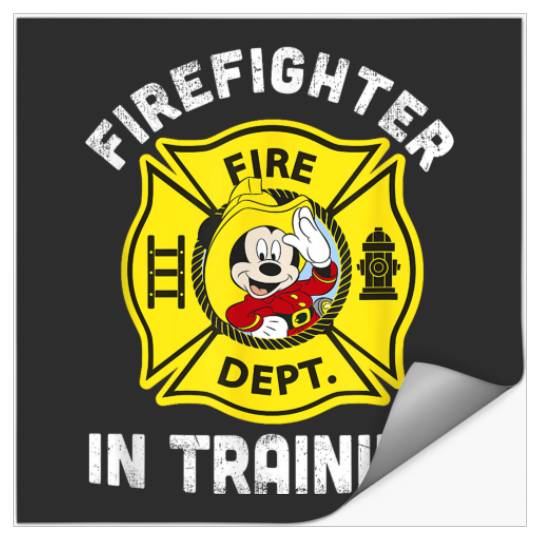 Disney Mickey And Friends Graduation Firefighter Stickers