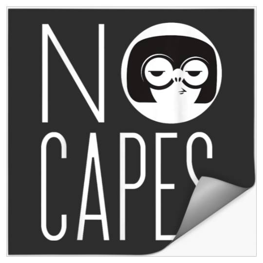Discover Disney Pixar The Incredibles 2 Edna Mode No Capes Logo Stickers