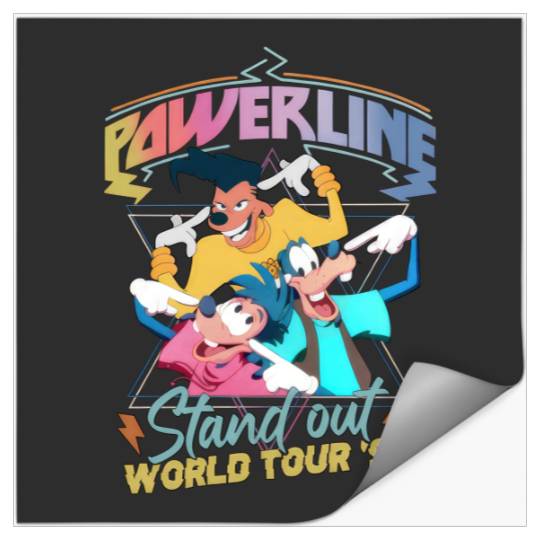 Retro Disney A Goofy Movie Powerline World Tour 95 Stickers