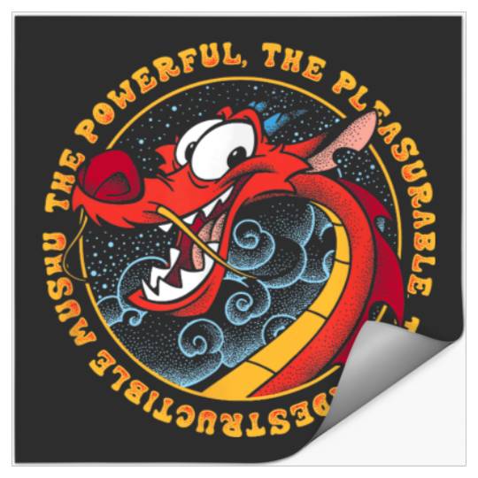 Disney Mulan Mushu Powerful Pleasurable Indestru Stickers