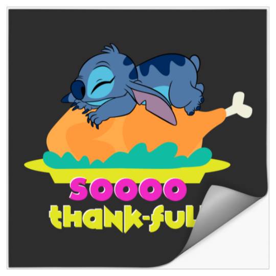 Disney Lilo Stitch Thanksgiving Soooo Thankful Turkey Nap Happy Thanksgiving Stickers