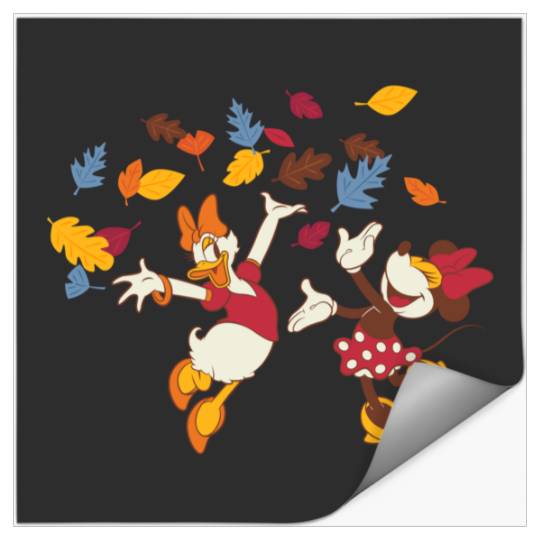 Disney Minnie Mouse And Daisy Duck Thanksgiving Fun Happy Thanksgiving Stickers