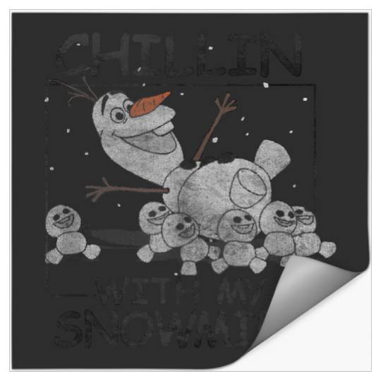 Discover Disney Frozen Olaf Chillin With My Snowmies Portrait Tank Top Stickers