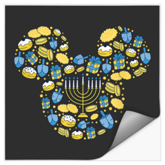 Disney Mickey Mouse Icon Hanukkah Chanukah Dreid Stickers