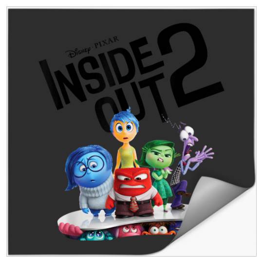 Disney Pixar Inside Out 2 Emotional Group Title Movie Poster Stickers